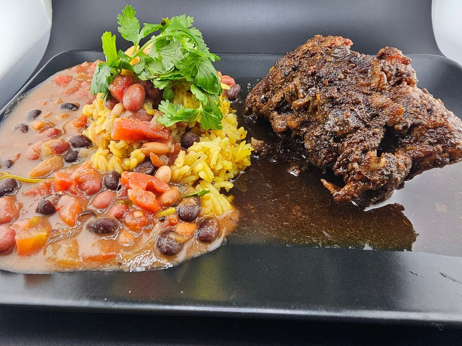 Dinner prepared with Mike P's sauces and seasonings