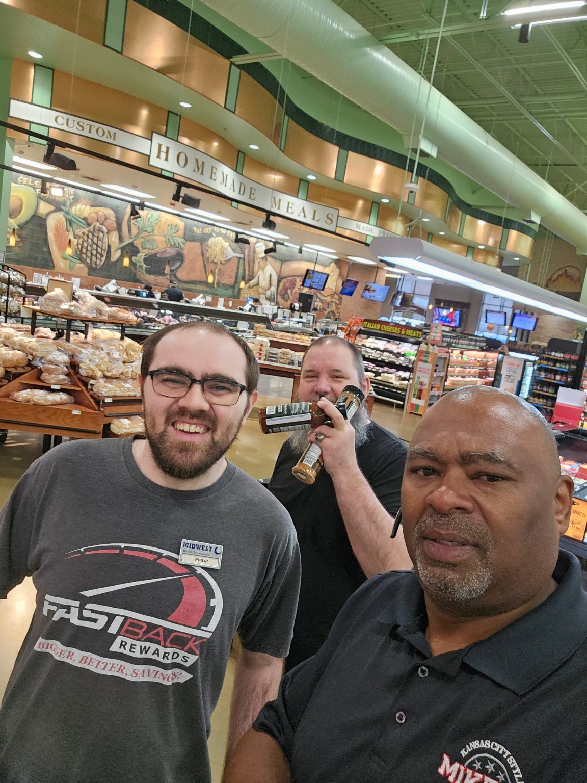Mike P meeting customers during an in-store demonstration