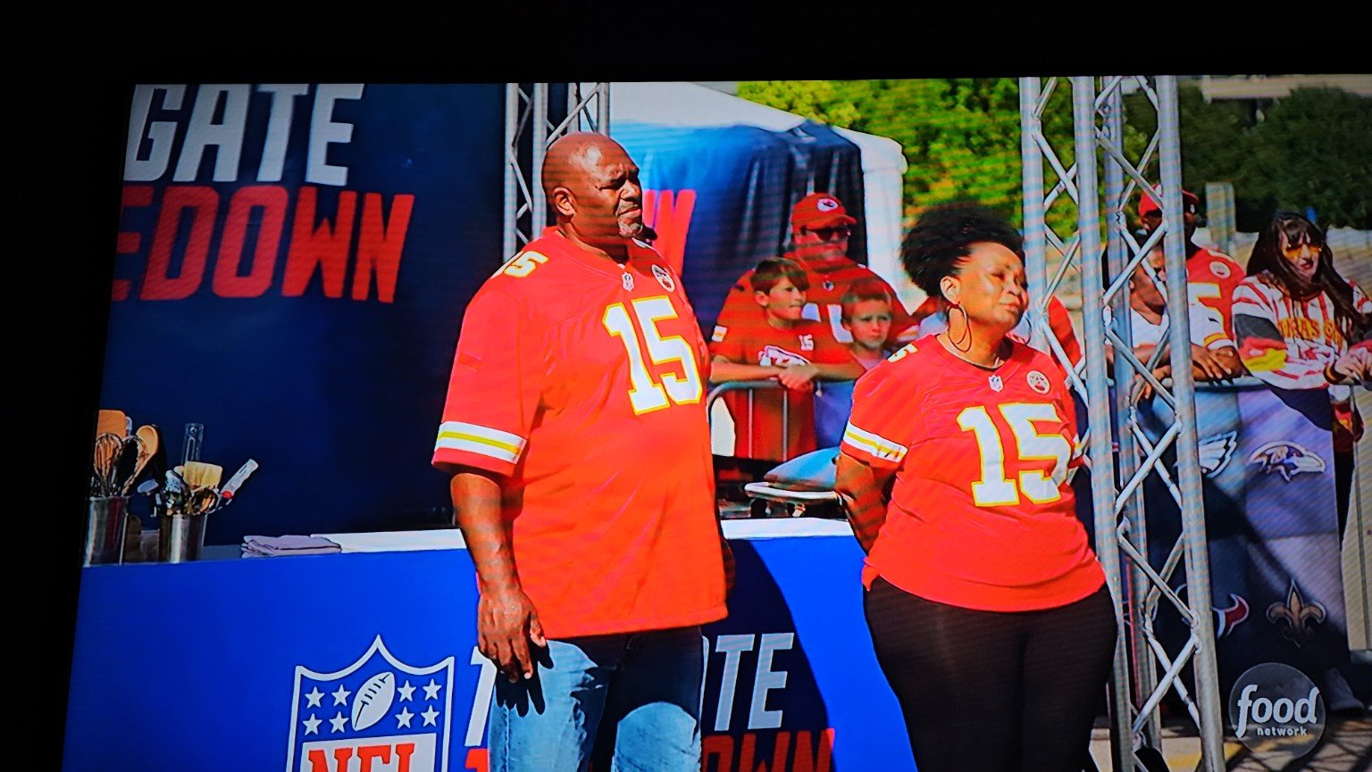Celebrating a round on NFL Tailgate Takedown