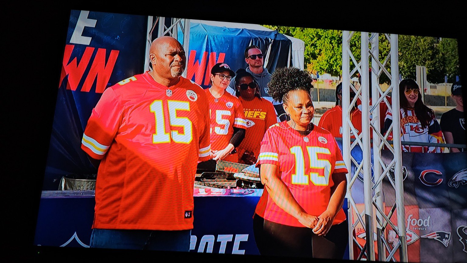 Mike P and Sheila Johnson on stage
