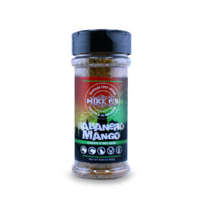 Mike P's Habanero Mango premium dry rub seasoning bottle