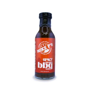 Mike P's Spicy BBQ Sauce bottle