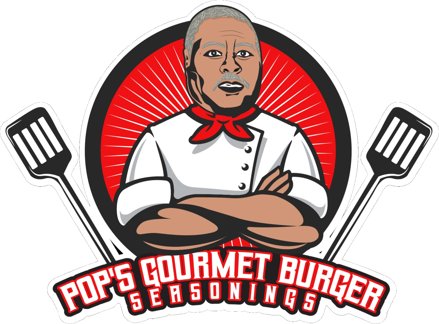 Pop's Gourmet Burger Seasonings original transparent logo